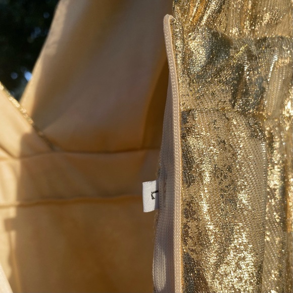 HP๐คฉNWOT Maxi Party Sundress Light in the Box A-Line Long yellow/gold flattering - Picture 6 of 7